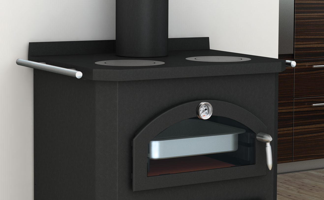 Holz-Küchenherd mit Backfach - BRONPI Monza 14 kW
