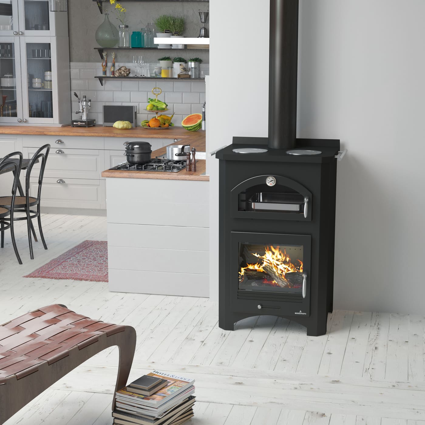 Holz-Küchenherd mit Backfach - BRONPI Monza 9 kW