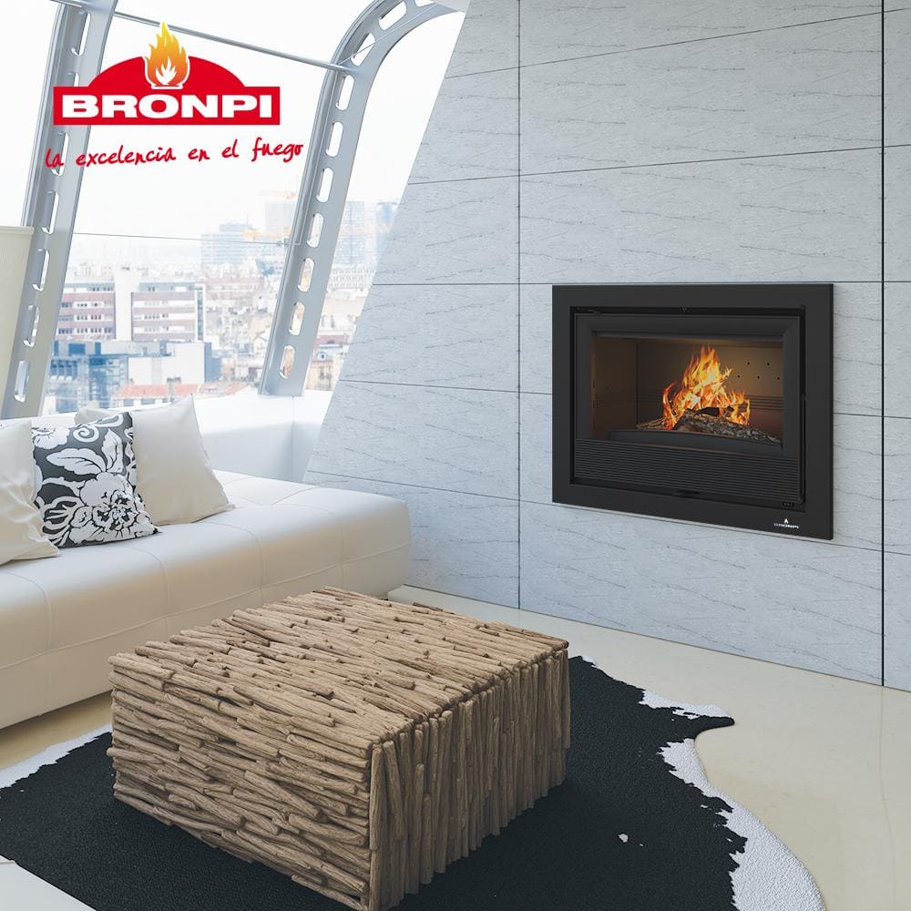 Holzeinsatz belüftet, kanalisierbar - BRONPI Paris 70 12 kW