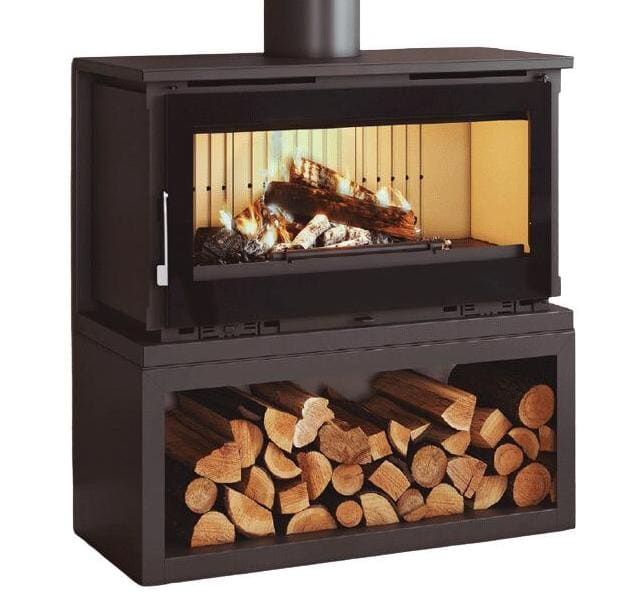 Holzofen anschließbar mit Büchern - FIREMATIC Toronto - L 13,3 kW