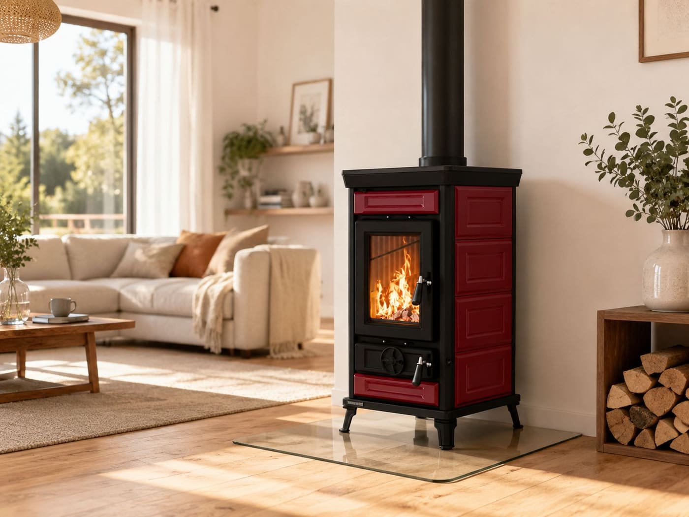 Holzofen aus Keramik - THERMOROSSI Sofia Evo 5 Maiolica 7.3 kW