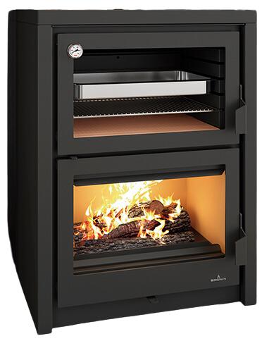 Holzofen anschließbar mit Backfach - BRONPI Vulcano 14 kW