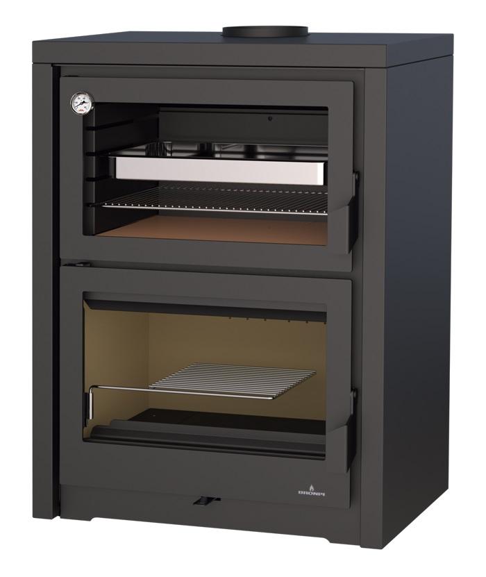 Holzofen anschließbar mit Backfach - BRONPI Vulcano 14 kW
