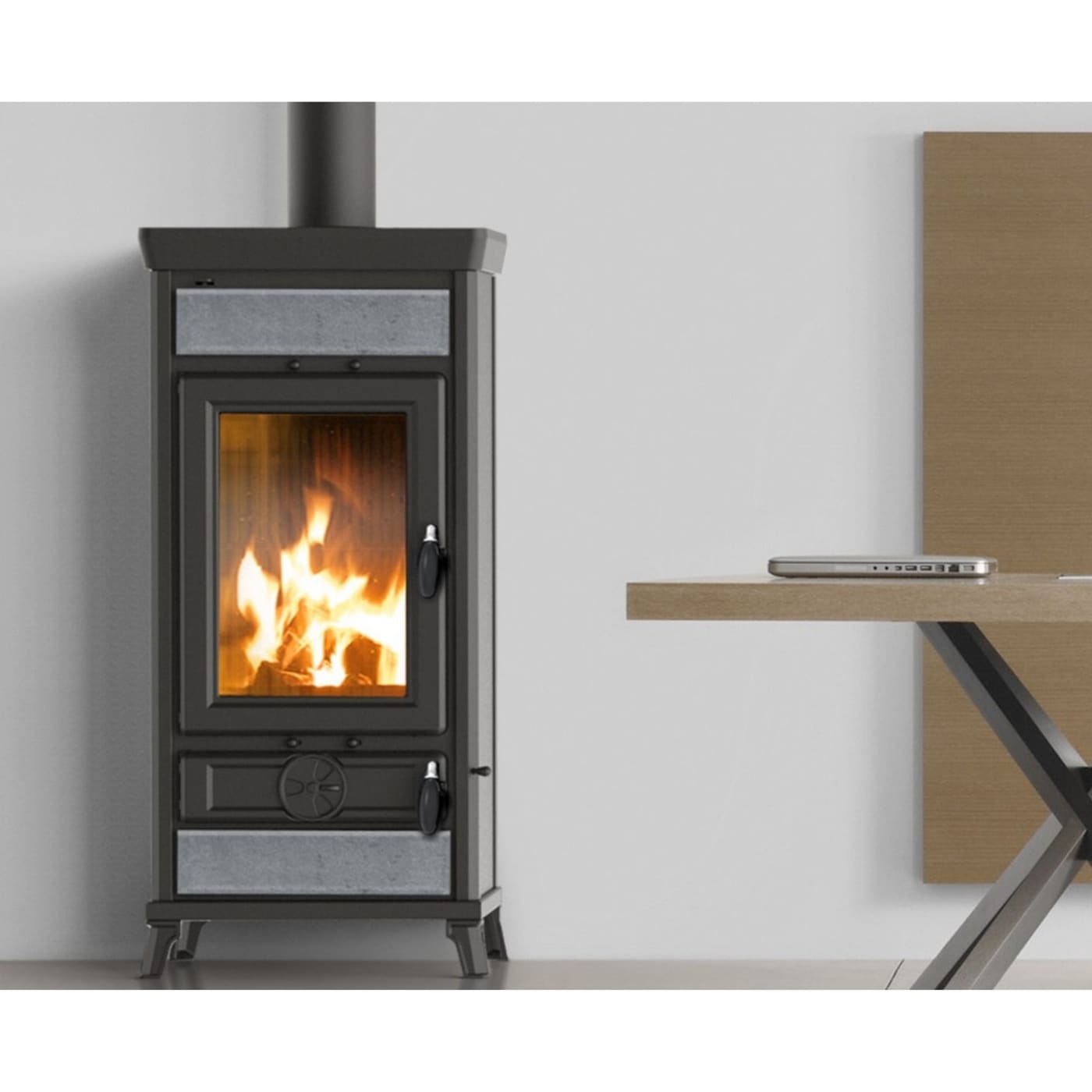 Holzofen en pierre - THERMOROSSI Vittoria Evo6 Stone 12.7 kW