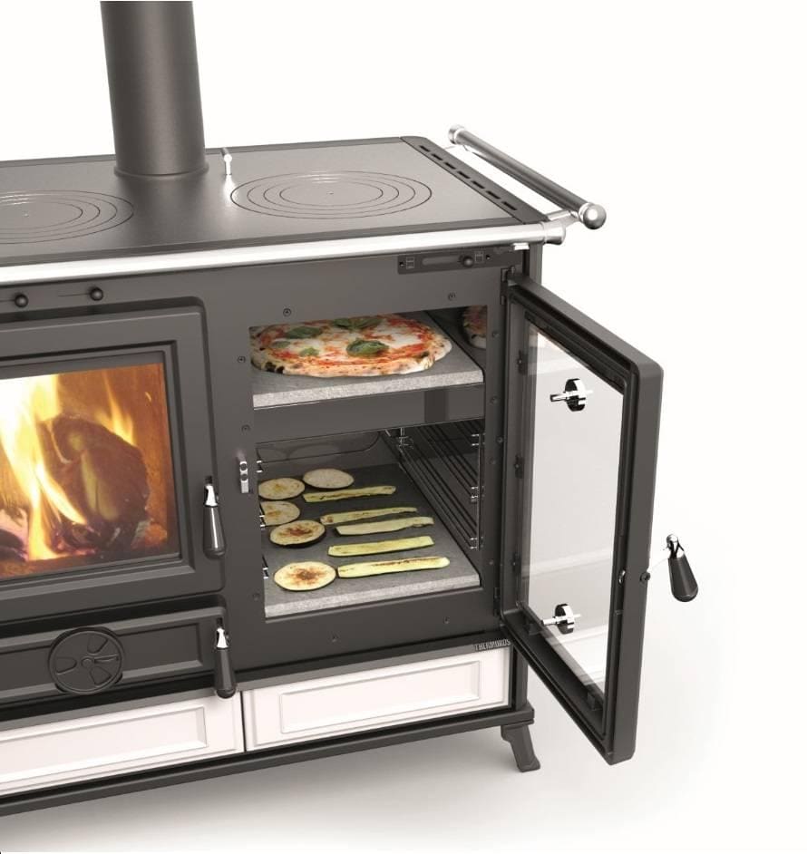 Holz-Küchenherd aus Keramik - THERMOROSSI Margherita Evo 12,1 kW