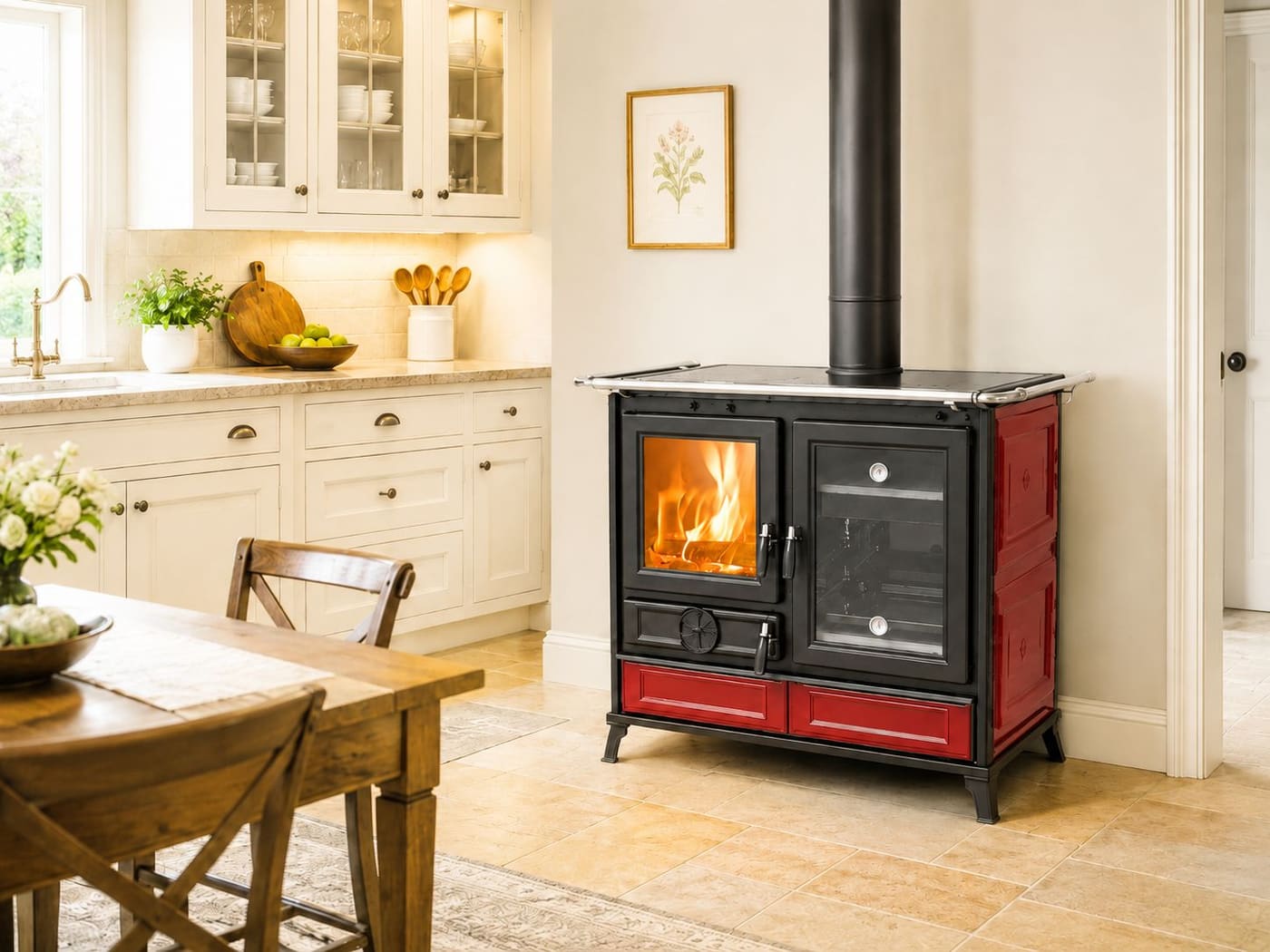 Holz-Küchenherd aus Keramik - THERMOROSSI Margherita Evo 12,1 kW