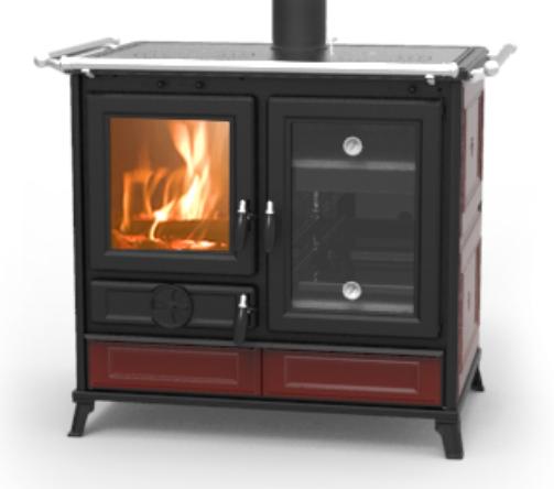 Holz-Küchenherd aus Keramik - THERMOROSSI Margherita Evo 12,1 kW