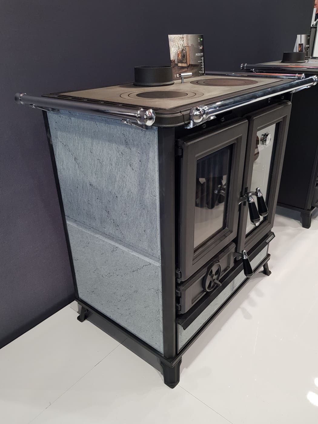 Holz-Küchenherd aus Stein - THERMOROSSI Melissa Evo Stone 7,8 kW