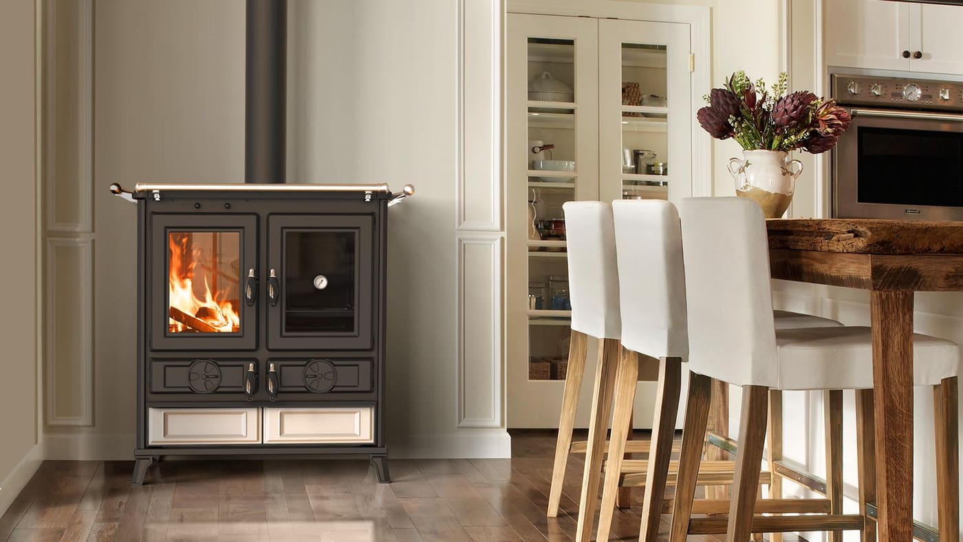 Holz-Küchenherd aus Keramik - THERMOROSSI Violetta Evo 8,2 kW