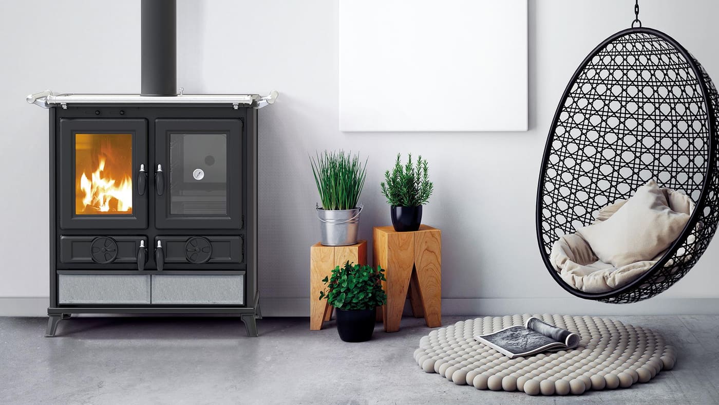 Holz-Küchenherd aus Stein - THERMOROSSI Violetta Evo Stone 8,2 kW