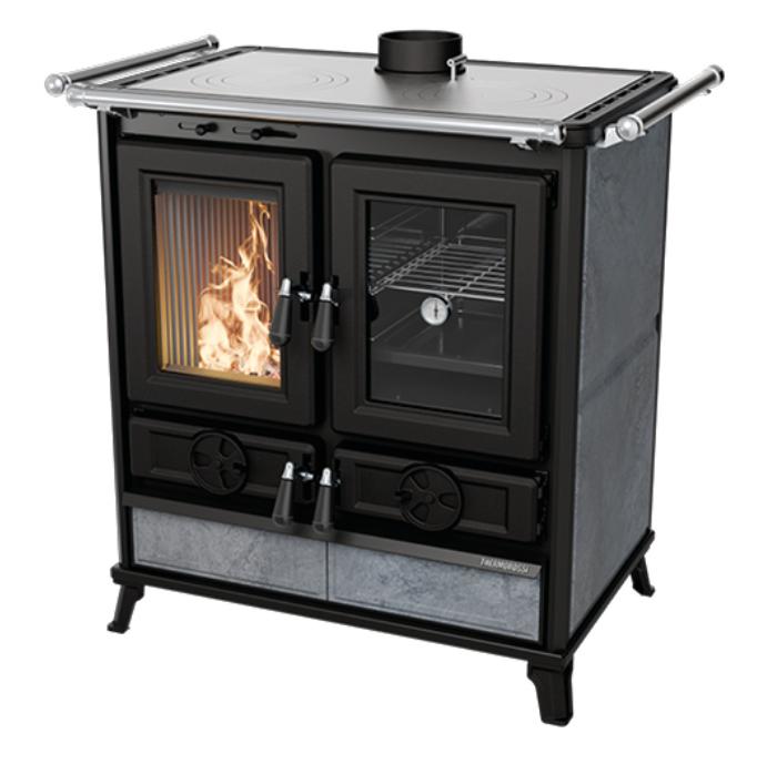 Holz-Küchenherd aus Stein - THERMOROSSI Violetta Evo Stone 8,2 kW